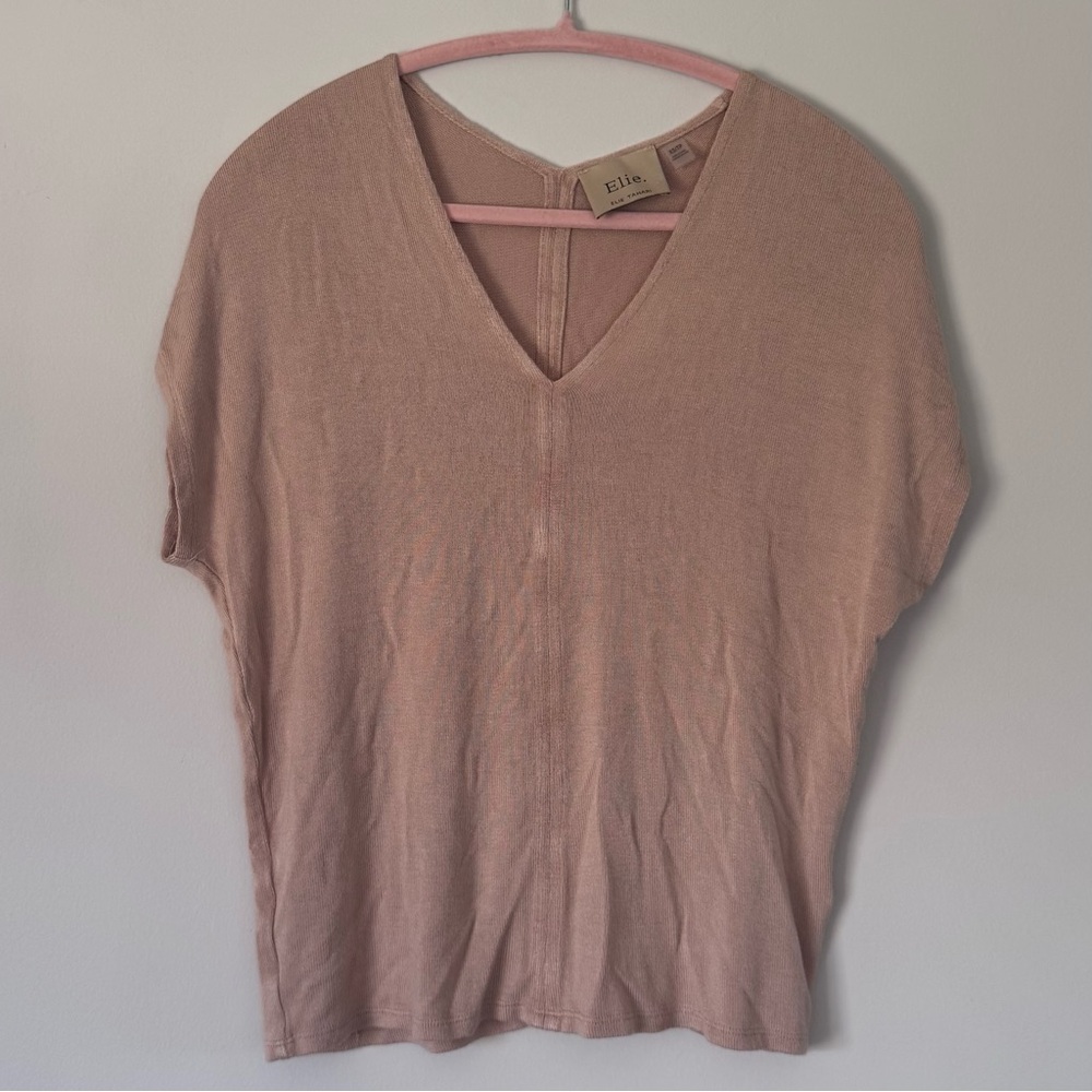 Elie Tahari Dolman Sleeve Ribbed Blouse